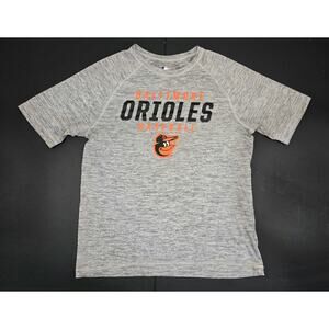 Baltimore Orioles Mens Med Gray MLB Licensed Dry Fit Short Sleeve Tee